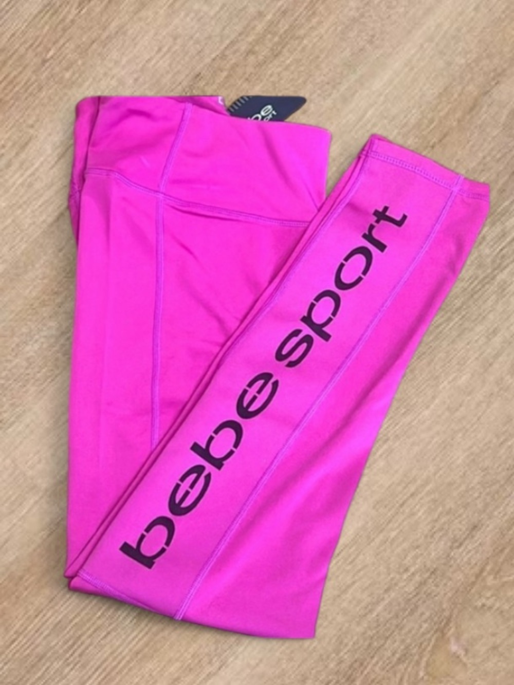 🆕💕 Bebe Sport Hot Pink Leggings Large NWT